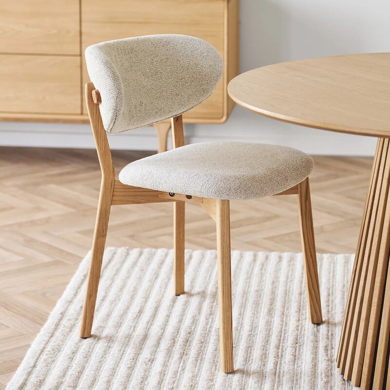 House Nordic Dunkirk ruokapöydän tuoli tammi, beige HN1318