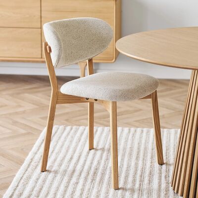 House Nordic Dunkirk ruokapöydän tuoli tammi, beige HN1318