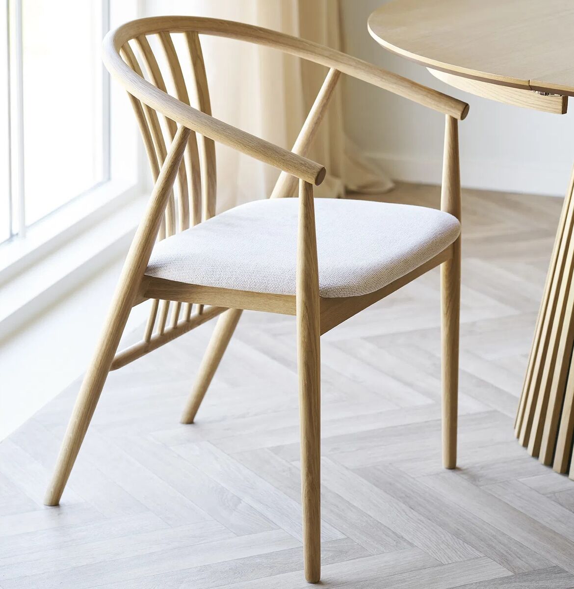 House Nordic Agustin ruokapöydän tuoli tammi, hiekka HN1286