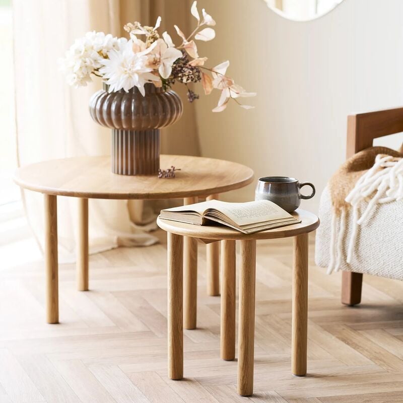 House Nordic Jena pyöreä sohvapöytä Ø70 cm tammi