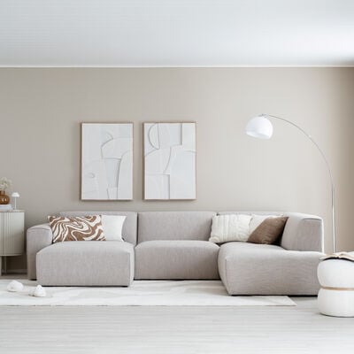 Syli U -kulmasohva, oikea beige Brego 34