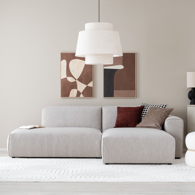 Syli Divaanisohva avopäädyllä, oikea vaaleabeige Alpine 01