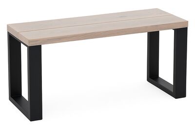 Manner tammi penkki 115x35,5 cm savunharmaa/valkoinen