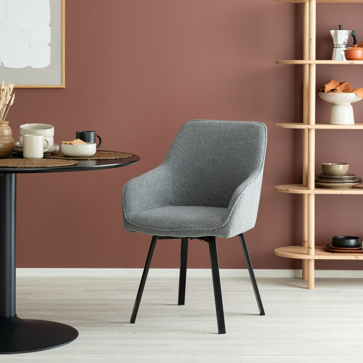 Mooda Alessio pyörivä tuoli harmaa/musta, asiakaspalautus