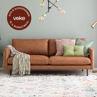 Scandic Copenhagen 3-istuttava sohva konjakinruskea Colorado 03 bonded-nahka, as