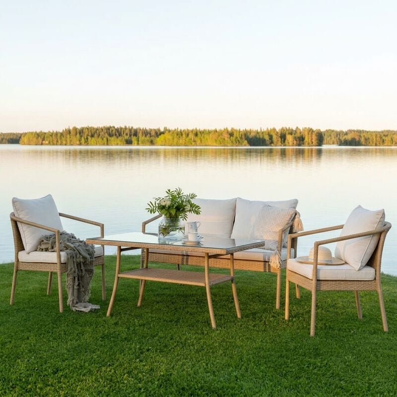 Leimu sohvaryhmä luonnonväri vaalea beige