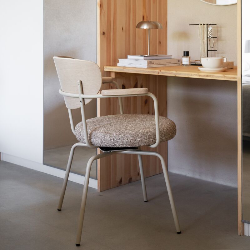 Rowico Home Merrick nojatuoli tumma beige/valkopesty tammi/beige