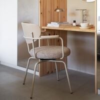 Rowico Home Merrick kääntyvä nojatuoli tumma beige/beige, valkopesty tammi