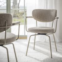 Rowico Home Merrick kääntyvä nojatuoli tumma beige/beige