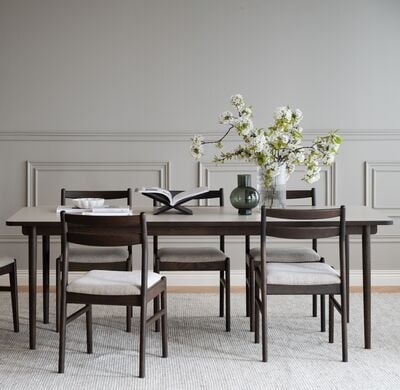 Rowico Home Fairmount ruokapöytä 220x95 cm beige HPL/valkopesty tammi