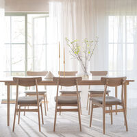 Rowico Home Fairmount ruokapöytä 220x95 cm beige HPL/valkopesty tammi