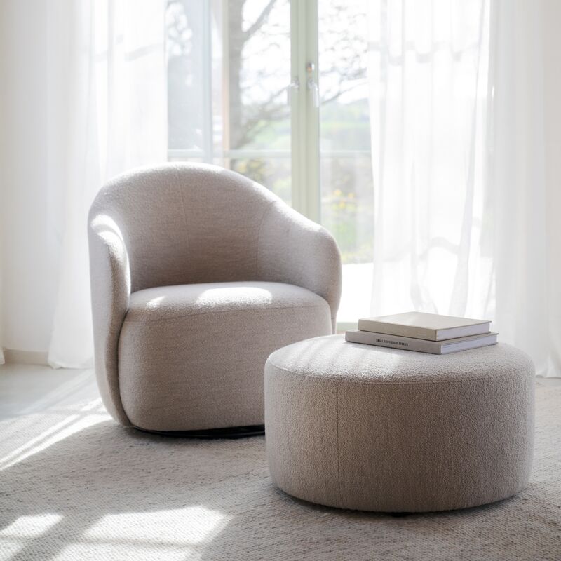 Rowico Home Chapeltown kääntyvä nojatuoli vaalea beige Alice 01