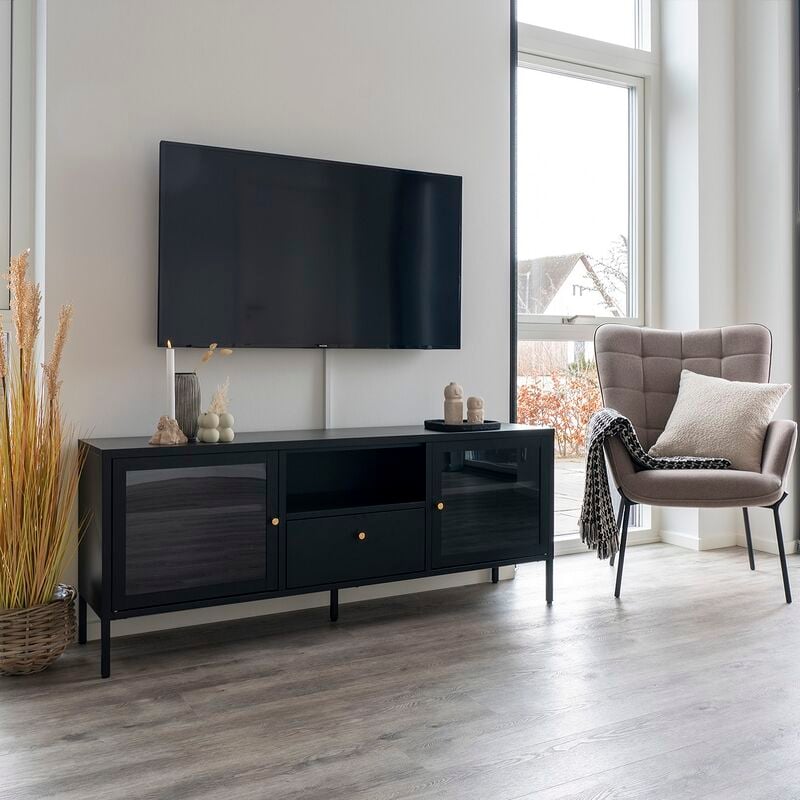 House Nordic Dalby tv-taso 160x35x60 cm musta