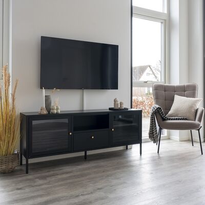 House Nordic Dalby tv-taso 160x35x60 cm musta, asiakaspalautus