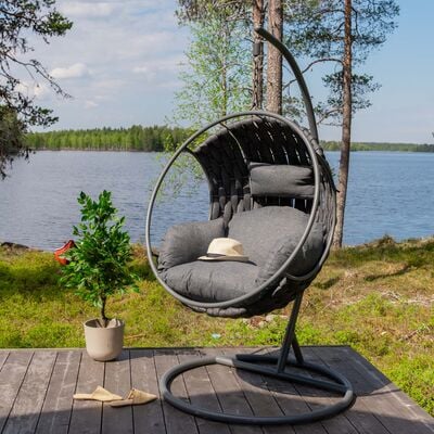 Mooda Point riipputuoli ja teline harmaa, asiakaspalautus