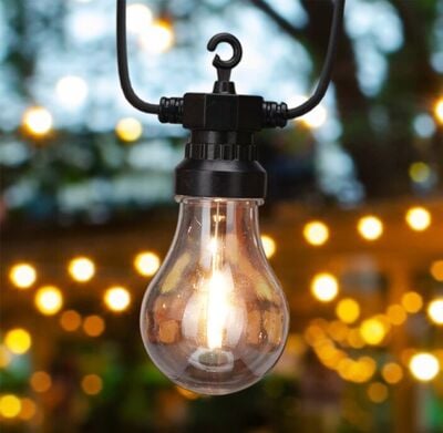 Party valosarja sisä-ja ulkokäyttöön 10 lamppua lämmin valkoinen