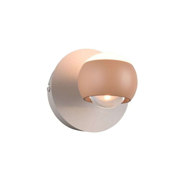 Musterring Cannon LED-seinävalaisin persikka/harmaa