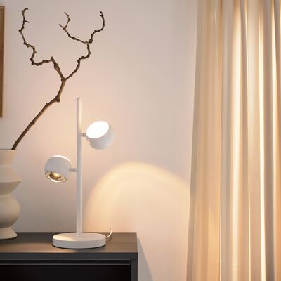 Musterring Cannon LED-pöytävalaisin 2-os mattavalkoinen