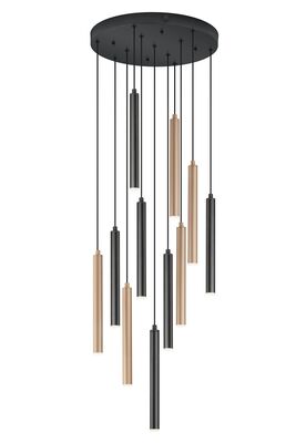Musterring Calina LED-riippuvalaisin 11-os Ø40 cm mattamusta/kahvi
