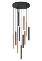 Musterring Calina LED-riippuvalaisin 11-os Ø40 cm mattamusta/kahvi