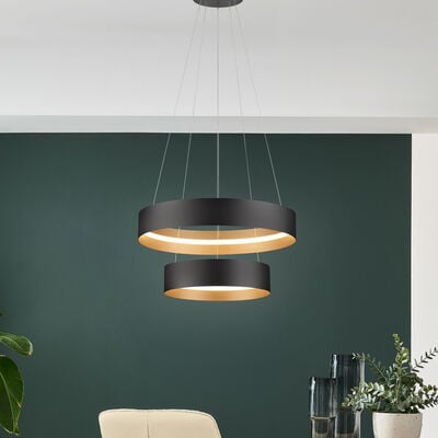 Musterring Loop LED-riippuvalaisin 2-os mattamusta/kulta