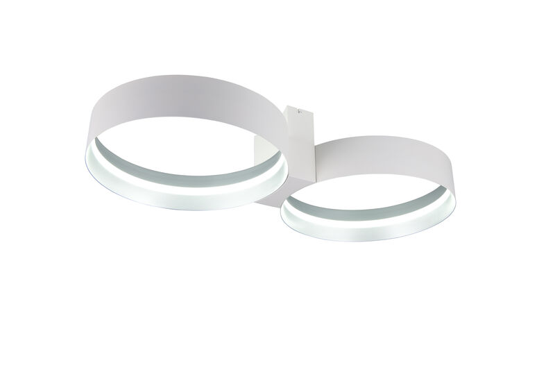 Musterring Loop LED kattovalaisin mattavalkoinen/hopea