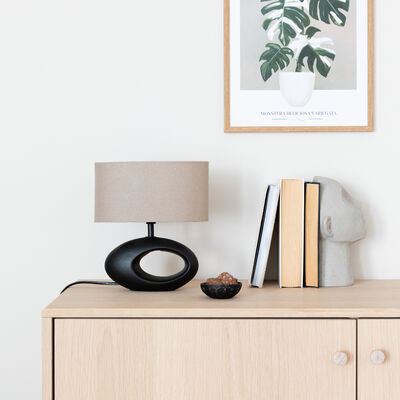 Aneta Lighting Olina pöytävalaisin musta/ruskea