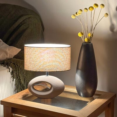 Aneta Lighting Olina pöytävalaisin ruskea/beige