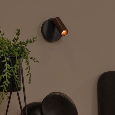 Lucide Toni ladattava LED-seinävalaisin musta