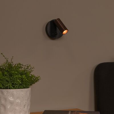 Lucide Toni ladattava LED-seinävalaisin liiketunnistimella musta