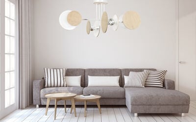 Emibig Zita kattovalaisin 4-osainen valkoinen/luonnonväri, asiakaspalautus