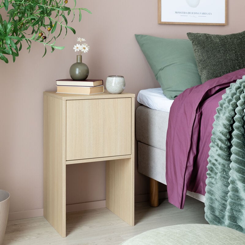 Alava yöpöytä 40x35x70cm hiekka tammi
