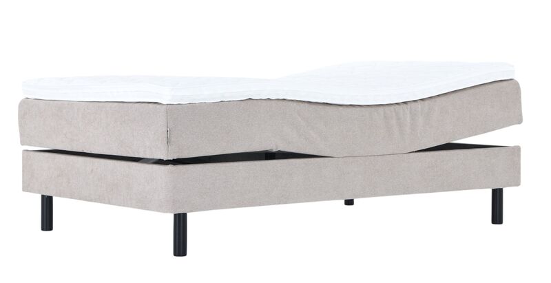 Unia Kulta moottorisänkypaketti 120x200 L beige, Unia relax 7cm, pyöreä musta