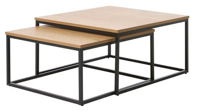 Assens sarjapöytä 75x75 cm tammi/ musta