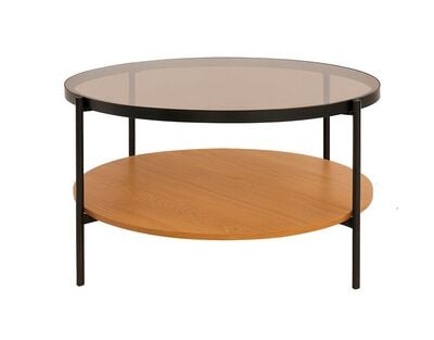 Hasbro sohvapöytä Ø84 cm tammi/ musta