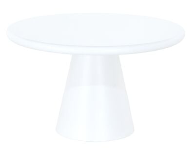 Valkoinen pyöreä ruokapöytä Ø130 cm, kuvausmalli