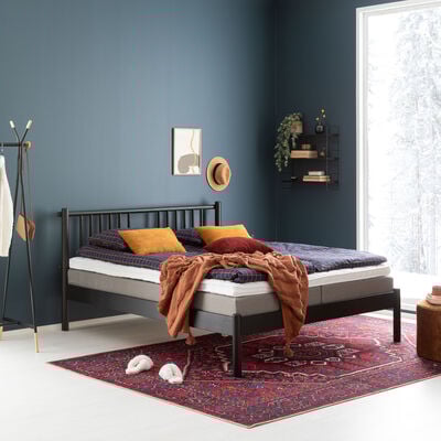 Liinu sänky 160x200 cm musta, asiakaspalautus