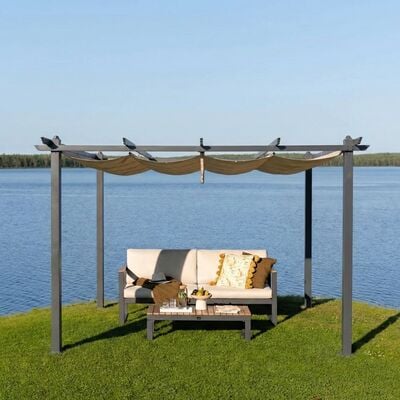 Skandi pergola 3x4 m musta/beige