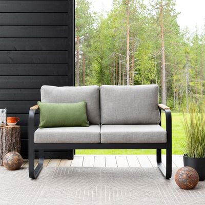 Lumme 2-istuttava sohva musta/hiekka