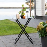 Edvin taittopöytä Ø60cm musta