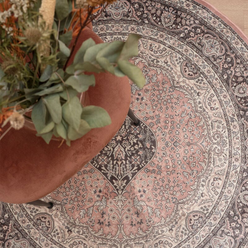 Royal Palace viskoosimatto pyöreä roosa