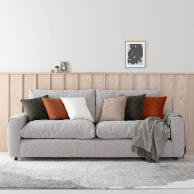 Muhku 3-istuttava sohva beige Monza 60, asiakaspalautus