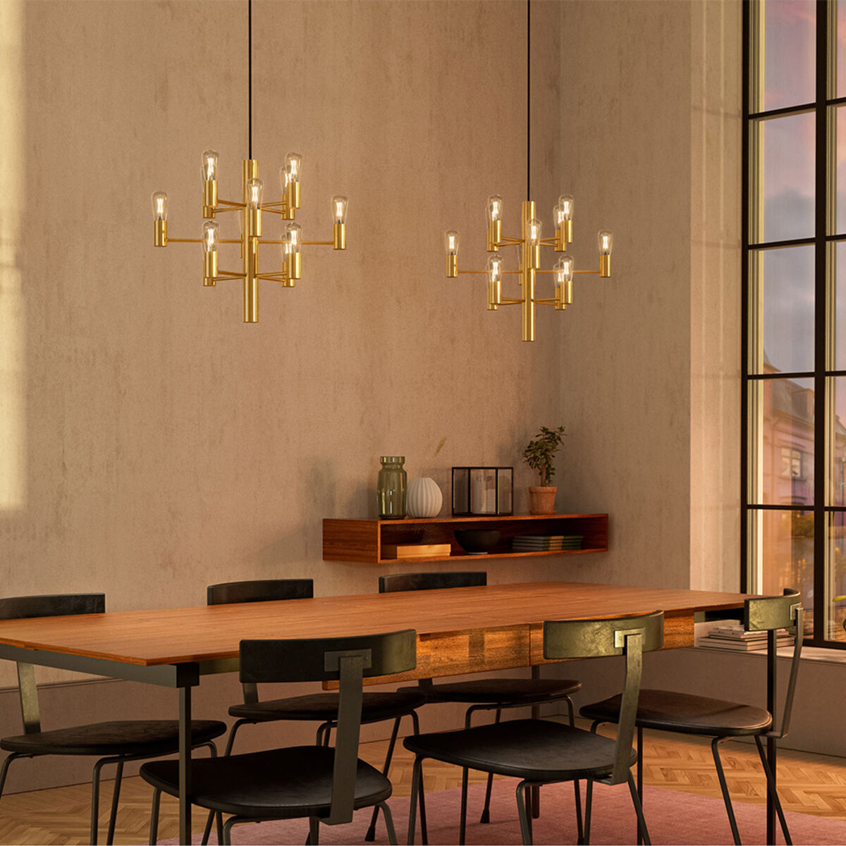 Herstal Manola Mini kattokruunu satiinimessinki