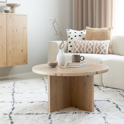 Havu pyöreä sohvapöytä Ø80 cm hiekka, asiakaspalautus