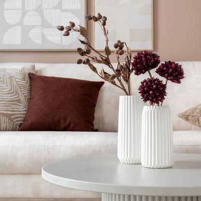 M&M Ripple vaasi valkoinen 20 cm