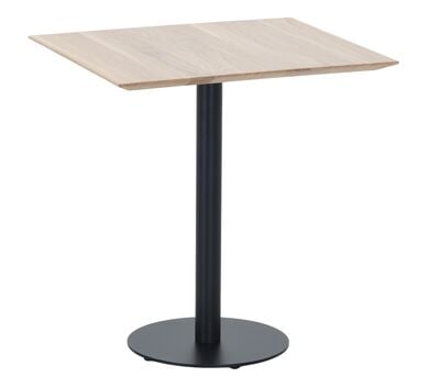 Cafe ruokapöytä 60x70 cm pyöreällä jalalla lakattu tammi/musta