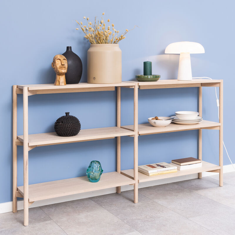 Braidwood avohylly 169x30x89 cm valkoöljytty tammi