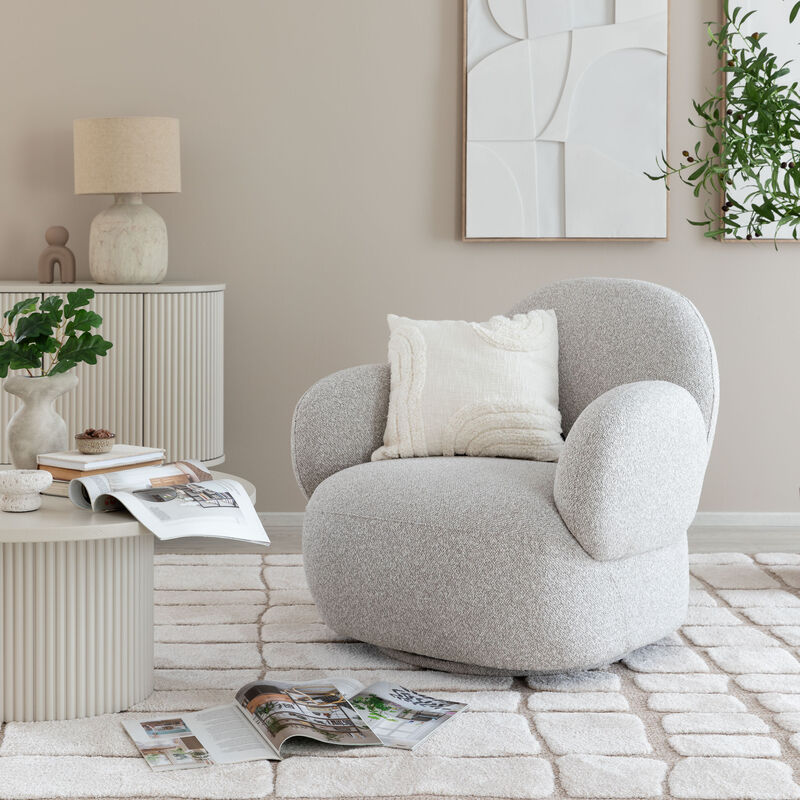 House Nordic Messina pyörivä nojatuoli vaaleanharmaa HN1253