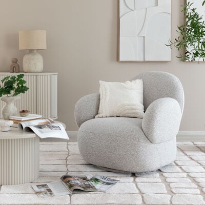 House Nordic Messina pyörivä nojatuoli vaaleanharmaa HN1253(kuvausmalli)