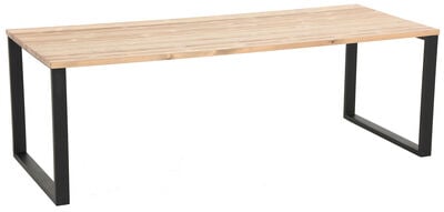 Honka lankkupöytä metallijaloilla 220x90 antiikkipetsattu/musta, asiakaspalautus